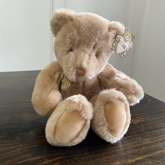 16" VINTAGE 1985 GUND BABY TAN BUNKY TEDDY BEAR STUFFED ANIMAL PLUSH‎ TOY LOVEY - Picture 1 of 7